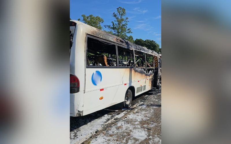 Incêndio em ônibus na BR-116 aconteceu na manhã deste sábado (6) | abc+