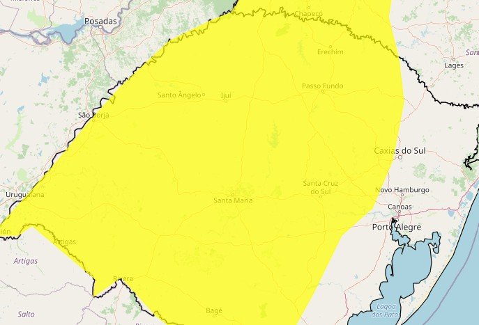 RS tem alerta amarelo para este sábado | abc+