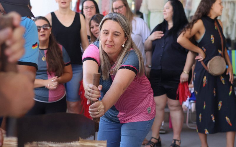 Os jogos germânicos foi outra atividade que mobilizou a comunidade de Nova Hartz neste fim de semana