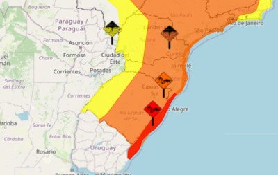 CICLONE: Alerta para tempestades com ventos intensos continua no RS; confira