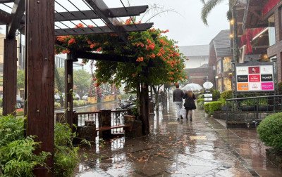 Quarta-feira em Gramado ainda terá chuva forte por influência de ciclone; entenda