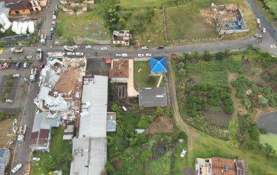 Defesa Civil confirma que município gaúcho foi atingido por tornado; cerca de 60 casas foram destelhadas