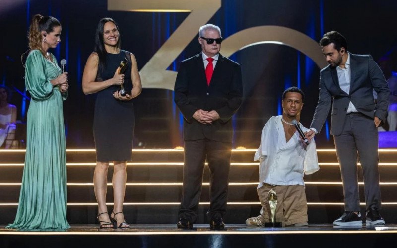 Carol Santiago e Gabriel Araújo recebem o troféu do Prêmio Brasil Paralímpico | abc+