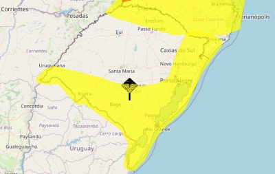 Ventos fortes e risco de queda de granizo: RS tem dois alertas de tempestade nesta sexta-feira