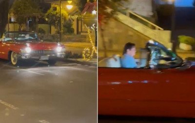 Roberto Carlos sofre acidente com Cadillac em Gramado: Colisão aconteceu na gravação do especial de fim de ano