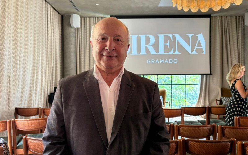 Vice-prefeito Luia Barbacovi, no lançamento do Sirena Gramado