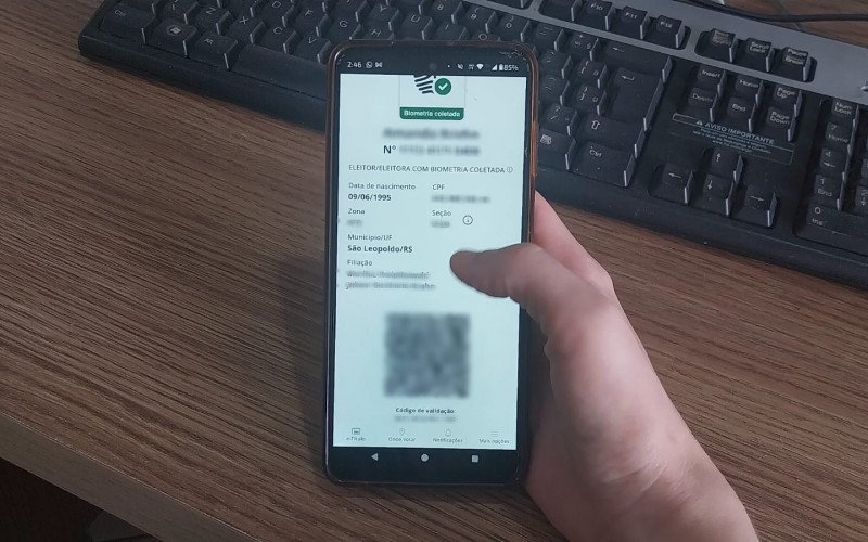 E-título mostra se biometria está ou não cadastrada