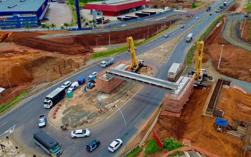 Obra do viaduto no km 434 da BR-386 está 72% concluída em Nova Santa Rita