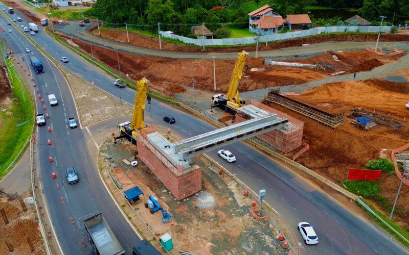 Obra do viaduto no km 434 da BR-386 está 72% concluída em Nova Santa Rita