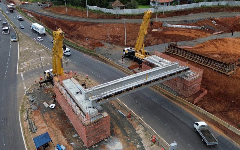 Obra do viaduto no km 434 da BR-386 está 72% concluída em Nova Santa Rita