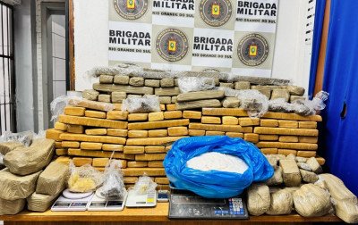 Apreensões de drogas pela Brigada Militar crescem cerca de 200% na região em 2025