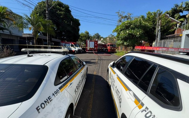 Brigada Militar e Samu apoiam ocorrência de incêndio em Novo Hamburgo
