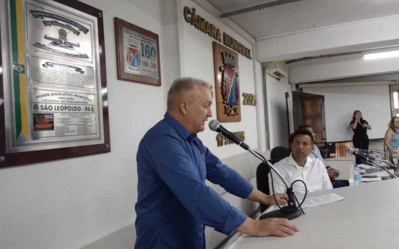 O vereador Fabiano Haubert (PDT) foi eleito como presidente da Câmara de Vereadores por unanimidade, com chapa única.