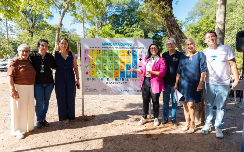 Parque Getúlio Vargas ganha placa de comunicação aumentativa alternativa  | abc+