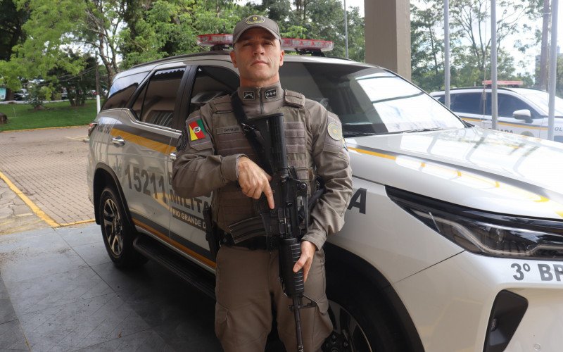 O capitão do 3º Batalhão da Polícia Militar (BPM) Luis Olvito, fala sobre o trabalho ininterrupto da Brigada Militar