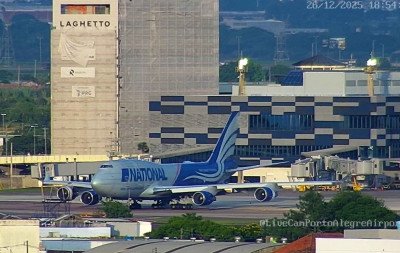 Avião conhecido como "Rainha dos Céus" deixa Porto Alegre levando carga direto para a Tunísia