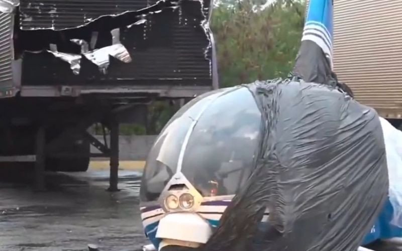 Helicóptero da Band faz pouso forçado e atinge carreta em Guarulhos | abc+