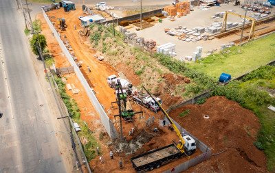 Muro da Cassol chega a 87% de conclusão em Canoas