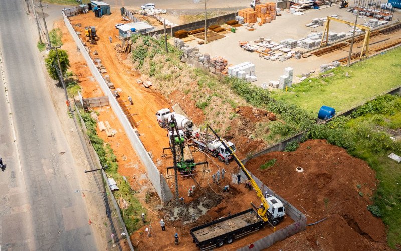 Muro da Cassol está 87,3% concluída em Canoas | abc+
