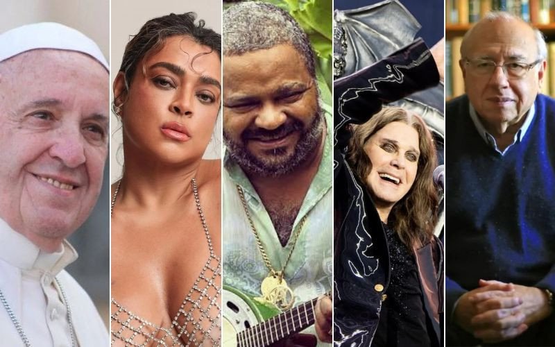 Papa Francisco, Preta Gil, Arlindo Cruz, Ozzy Osbourne e Luís Fernando Veríssimo morreram em 2025 | abc+