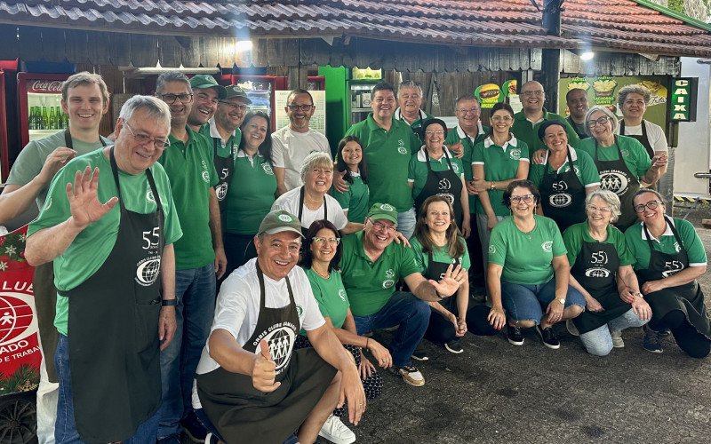 Parte dos voluntários do Orbis Clube Gramado