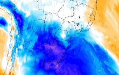 Massa de ar frio chega com vento ao RS nos próximos dias; mínima pode chegar a 3°C em áreas do Estado