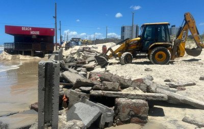 Ressaca do mar continua forte e mobiliza equipes de obras; veja como estão praias do litoral norte do RS