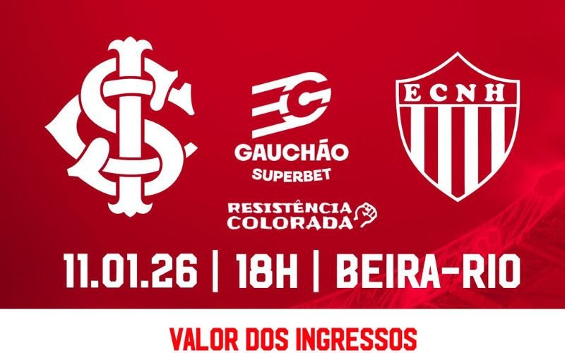 Inter divulga os valores dos ingressos para a partida contra o Novo Hamburgo | abc+