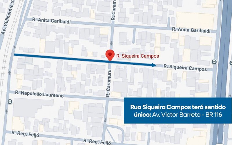 Alteração no sentido da Rua Siqueira Campos, no Centro.  | abc+