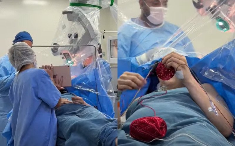 Mulher faz crochê enquanto passa por cirurgia no Paraná, no Sul do Brasil | abc+