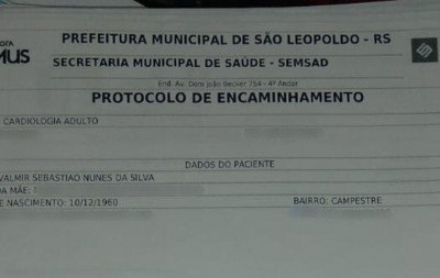 Após infarto, paciente aguarda há quase um ano por consulta com cardiologista em São Leopoldo