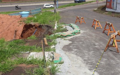 VÍDEO: Obra causa erosão em um dos principais acessos a Novo Hamburgo
