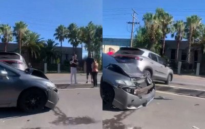 RS-240: Quatro carros se envolvem em engavetamento após colisão na região; veja vídeo