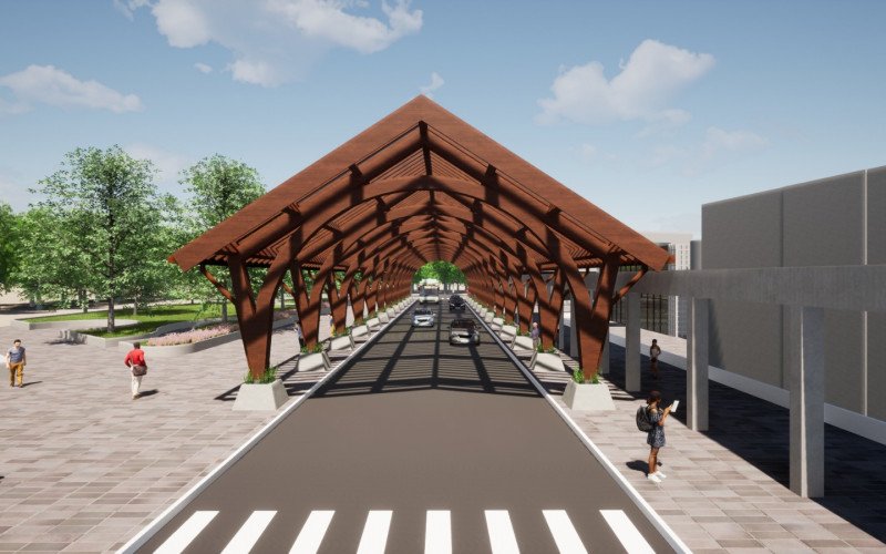Projeto de Rua Coberta de Estância Velha