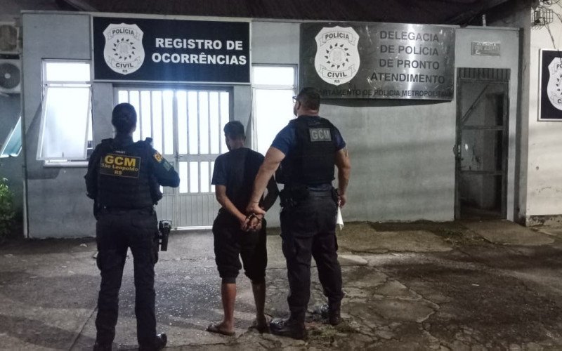 Foragido foi preso pela GCM no Centro de São Leopoldo