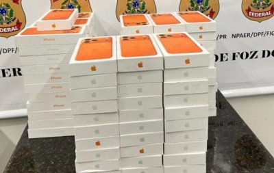 "Carga milionária": Passageiro é preso com 9 malas recheadas com 100 celulares no Aeroporto Internacional de Foz do Iguaçu