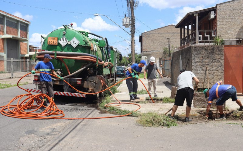 Hidrojateamento na Rua Ana Neri, no bairro Industrial, em Novo Hamburgo | abc+