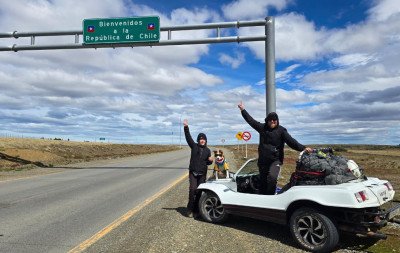 Casal da região chega ao Ushuaia de buggy e retorna de bicicleta  pela Carretera Austral