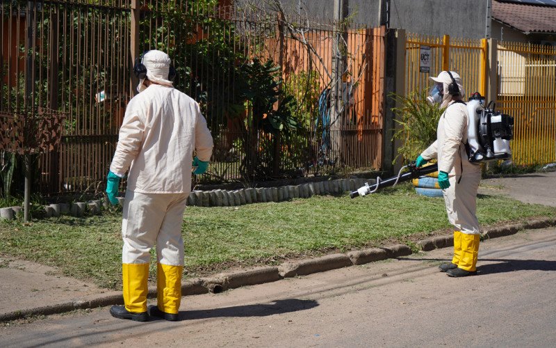 Sapucaia do Sul faz aplicação de inseticida em bairros com casos confirmados de dengue 