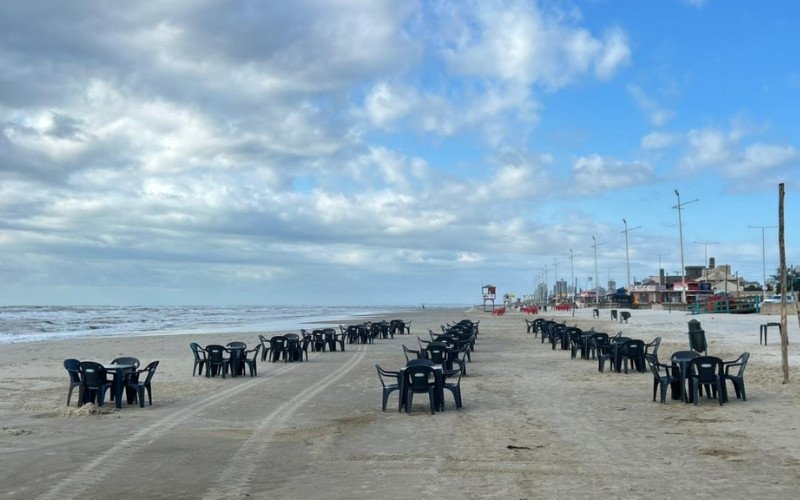 Em Imbé, céu nublado espanta veranistas