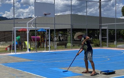 Obras das quadras do Parque do Imigrante, em Sapiranga, entram na fase final