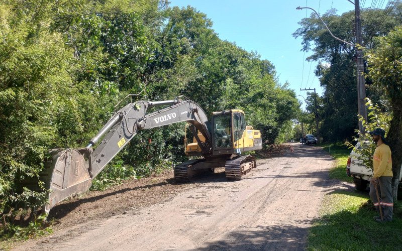 Obras na Estrada Municipal do Zoológico, em Sapucaia do Sul, iniciaram nesta segunda-feira (26)