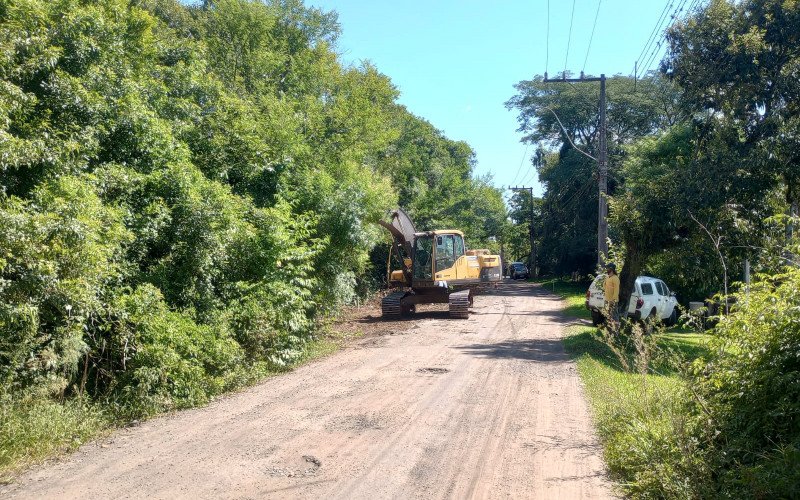 Obras na Estrada Municipal do Zoológico, em Sapucaia do Sul, iniciaram nesta segunda-feira (26)