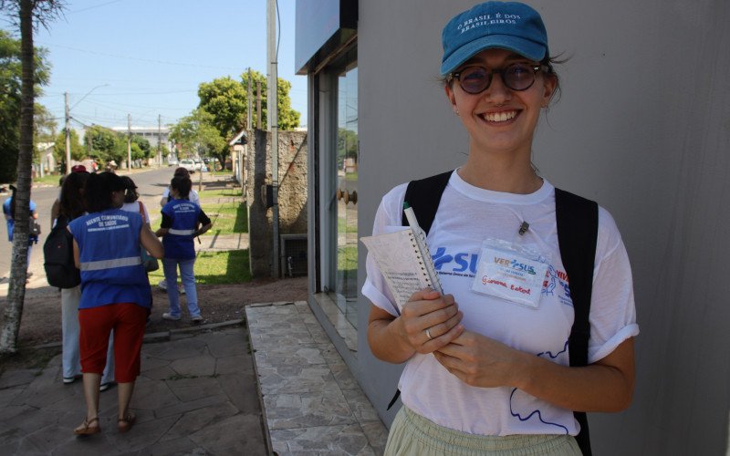 Giovana veio de Santa Catarina para participar do Ver-SUS em Novo Hamburgo