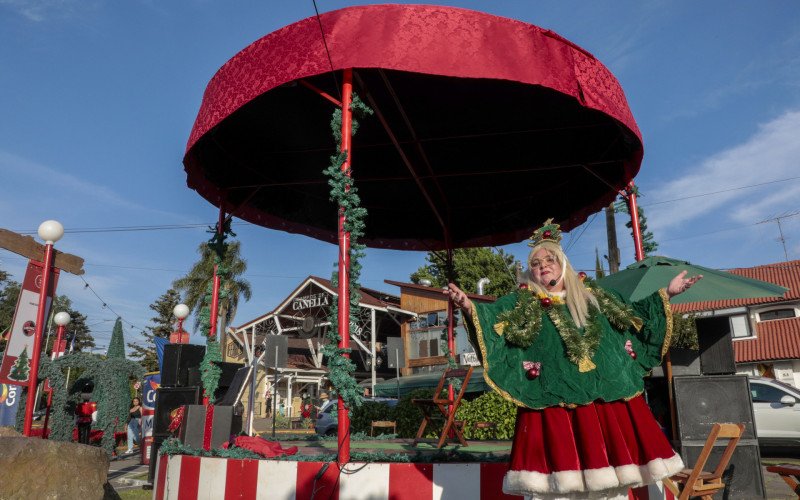 Stand-up comedy Noela Clown, durante o Sonho de Natal