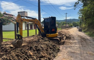 Taquara inicia obras de pavimentação em diferentes pontos