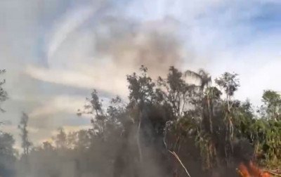 Incêndio atinge área de 20 hectares de vegetação em Taquara