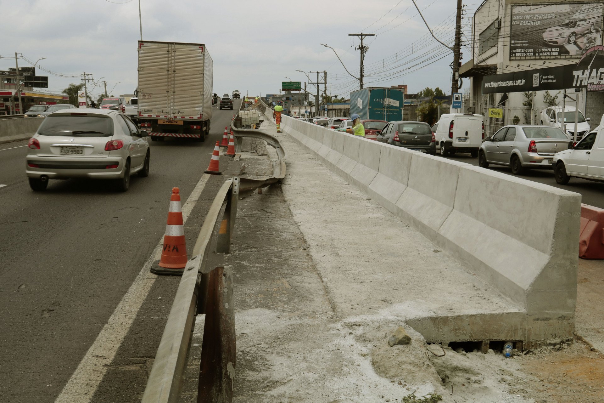 BR-116: Obras alteram o trânsito no trecho de Canoas; veja como fica
