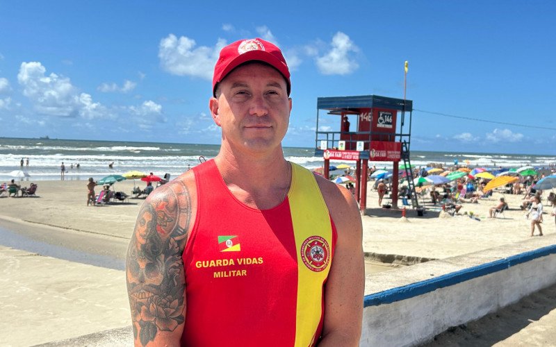 Tenente-coronel Vinicius Lang, coordenador administrativo da Operação Verão do Corpo de Bombeiros no RS | abc+