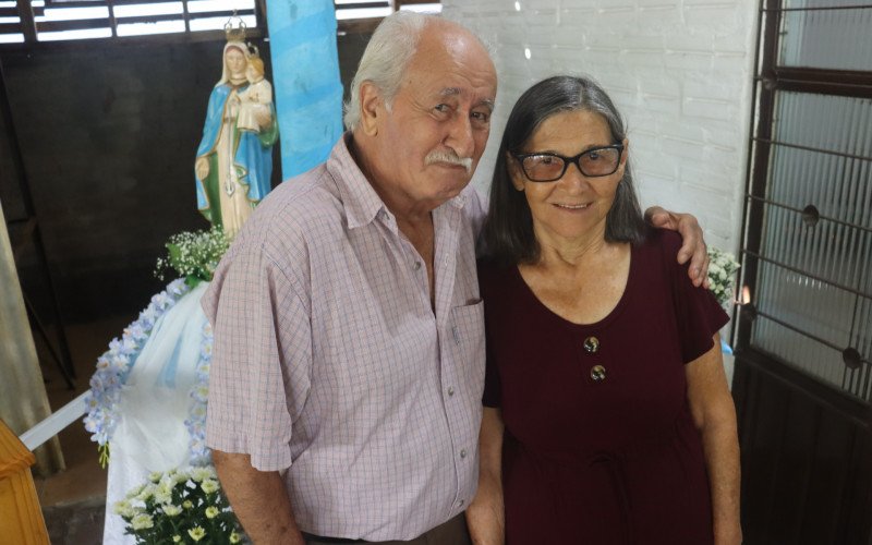 Omar e Maria foram &agrave; prociss&atilde;o de fieis que celebrou a Nossa Senhora dos Navegantes neste domingo 
